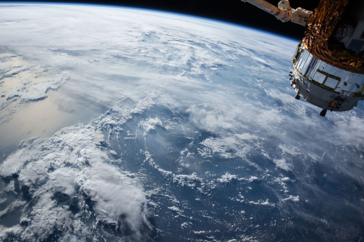 Earth viewed from orbit