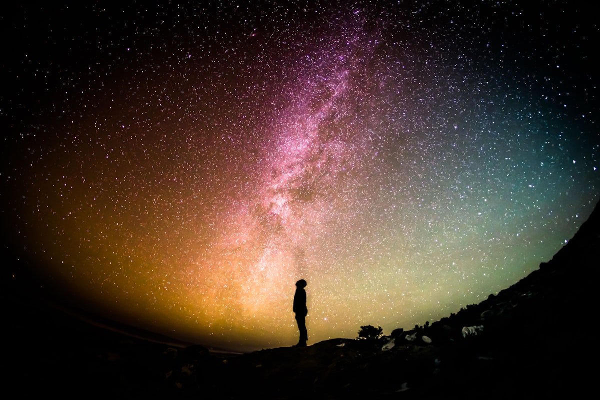 The Milky Way arching across a night sky