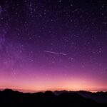 A person under a sky full of stars